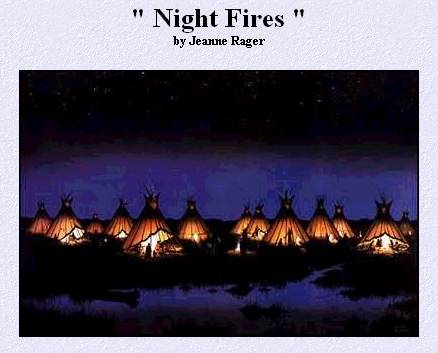 Campement indien � la tomb�e de la nuit